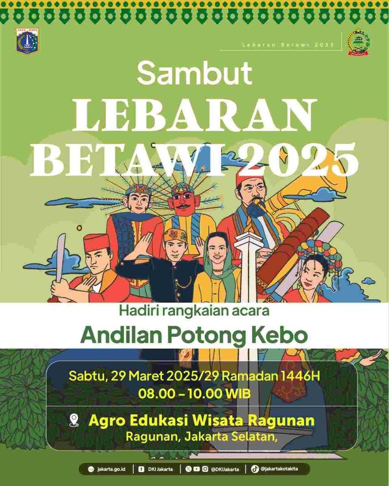 Sambut Lebaran 2025, Pemprov DKI Jakarta Gelar Perayaan Adat Betawi 'Andilan Potong Kebo'