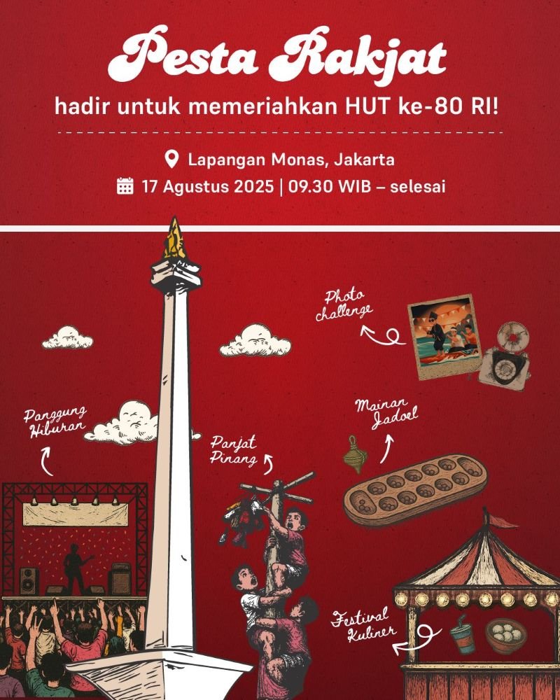 Semarakkan HUT ke-80 RI Persembahkan ‘Pesta Rakyat’