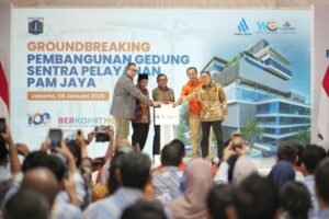 Gubernur Pramono Groundbreaking Gedung Sentra Pelayanan PAM Jaya