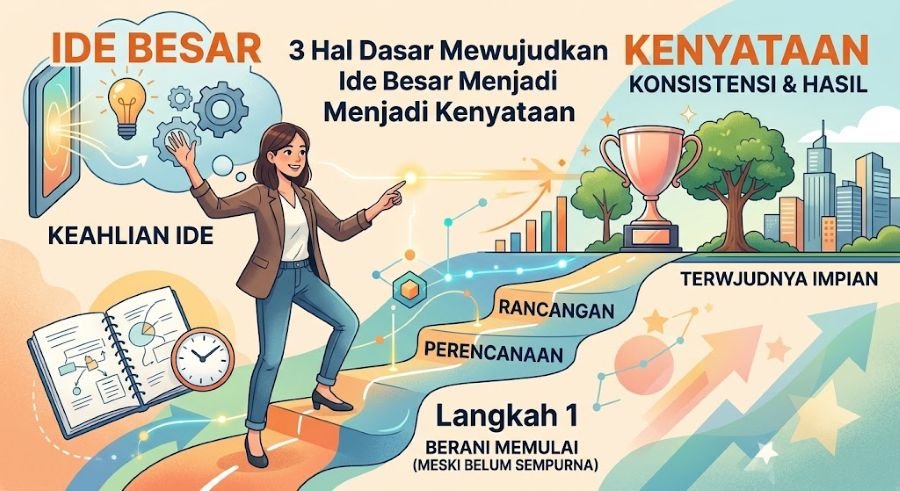 3 Hal Dasar Mewujudkan Ide Besar Menjadi Kenyataan